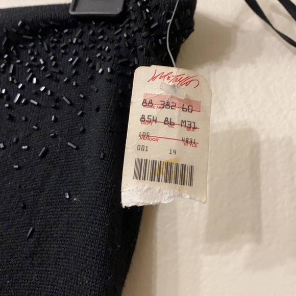 NWT Vtg Laundry Black Silk Cashmere Knit Strapless Dress (SD2) - Picture 5 of 6